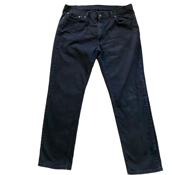 LEVI'S 541  Jeans Men Straight Leg Mid Rise Black Denim measured 34 x 31 - Picture 1 of 8